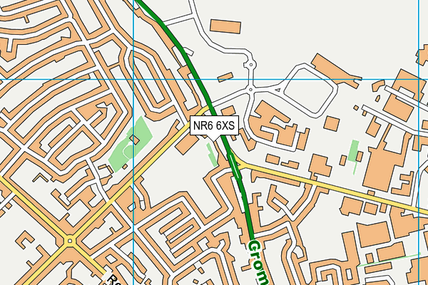 NR6 6XS map - OS VectorMap District (Ordnance Survey)