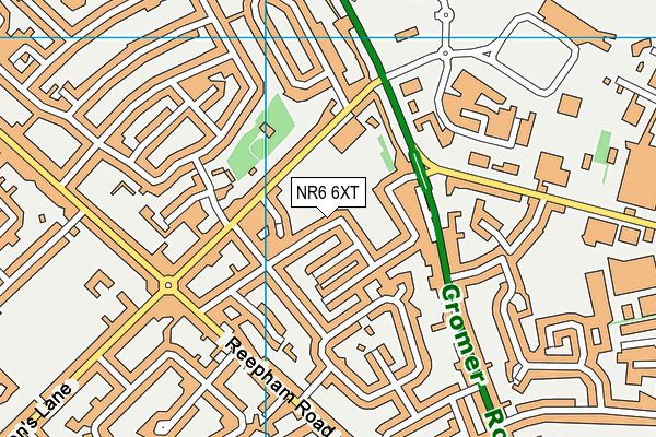 NR6 6XT map - OS VectorMap District (Ordnance Survey)