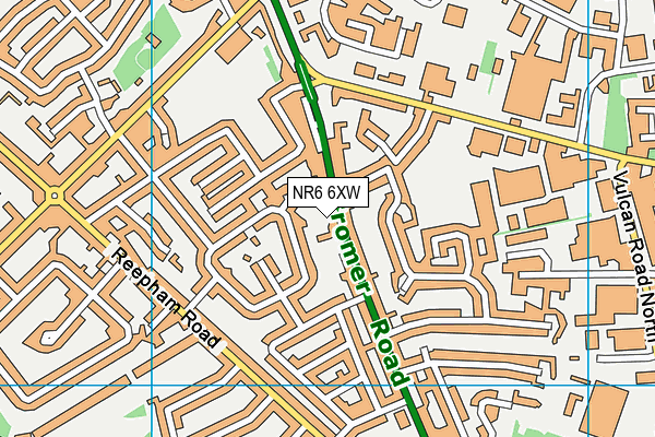 NR6 6XW map - OS VectorMap District (Ordnance Survey)