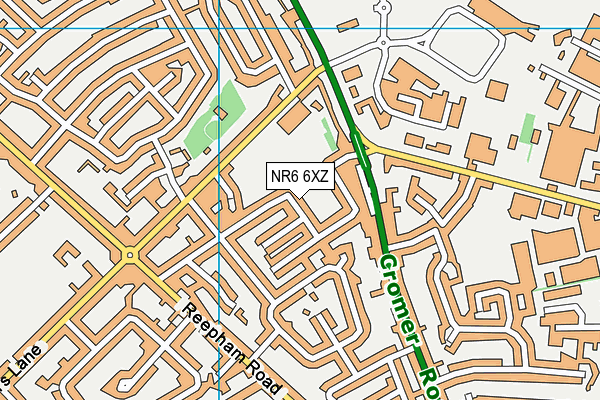 NR6 6XZ map - OS VectorMap District (Ordnance Survey)