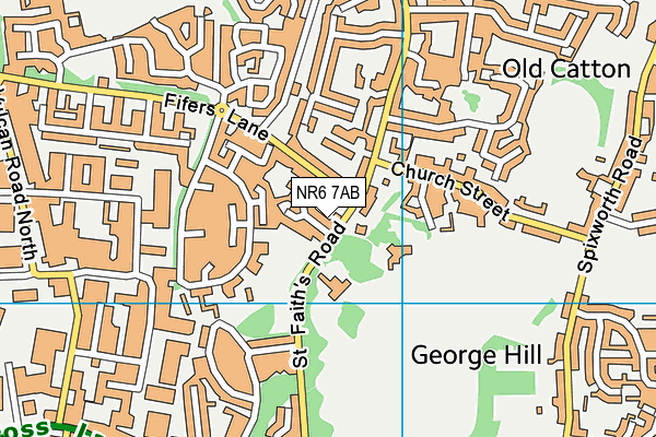 NR6 7AB map - OS VectorMap District (Ordnance Survey)