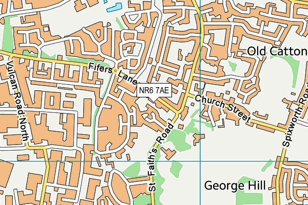 NR6 7AE map - OS VectorMap District (Ordnance Survey)