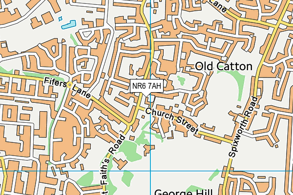 NR6 7AH map - OS VectorMap District (Ordnance Survey)