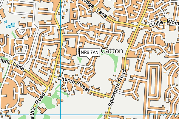 NR6 7AN map - OS VectorMap District (Ordnance Survey)