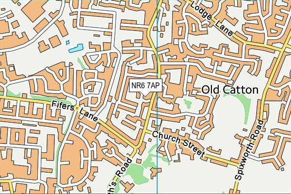 NR6 7AP map - OS VectorMap District (Ordnance Survey)