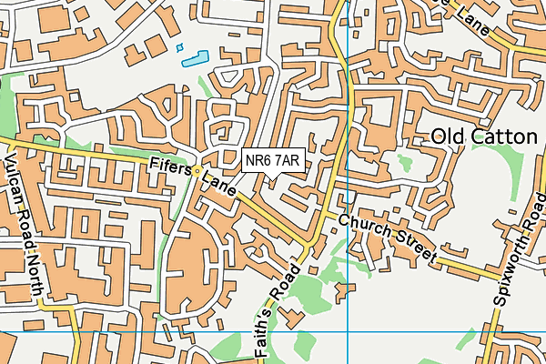 NR6 7AR map - OS VectorMap District (Ordnance Survey)