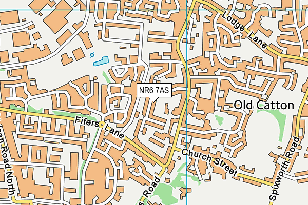 NR6 7AS map - OS VectorMap District (Ordnance Survey)