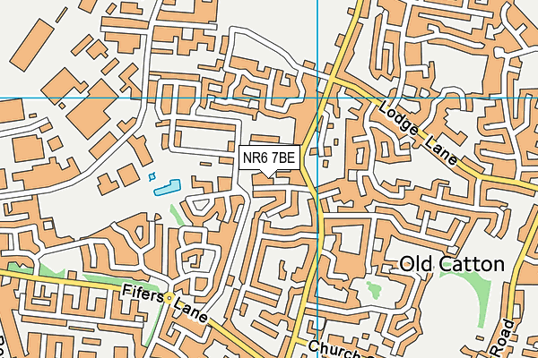 NR6 7BE map - OS VectorMap District (Ordnance Survey)