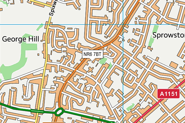 NR6 7BT map - OS VectorMap District (Ordnance Survey)