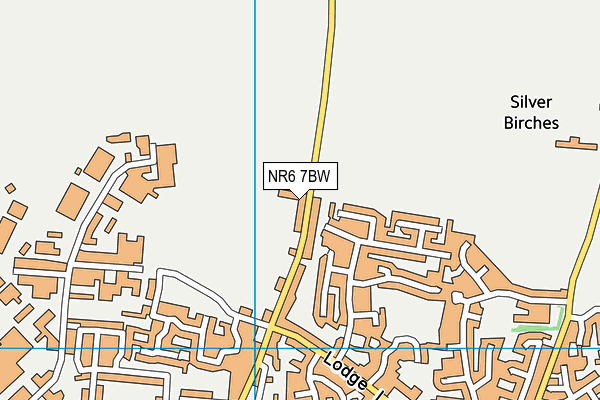 NR6 7BW map - OS VectorMap District (Ordnance Survey)