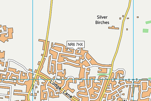 NR6 7HX map - OS VectorMap District (Ordnance Survey)