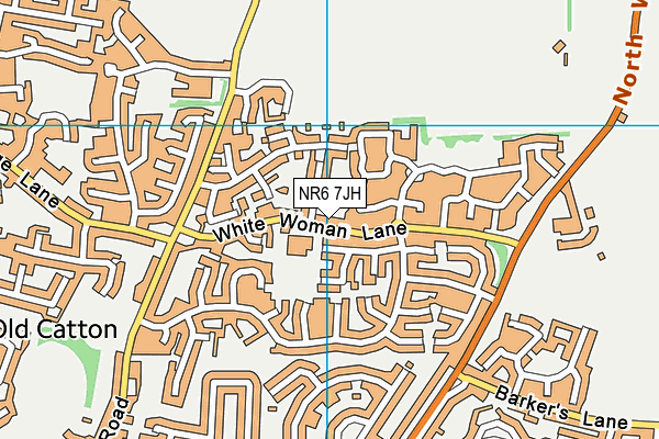 NR6 7JH map - OS VectorMap District (Ordnance Survey)