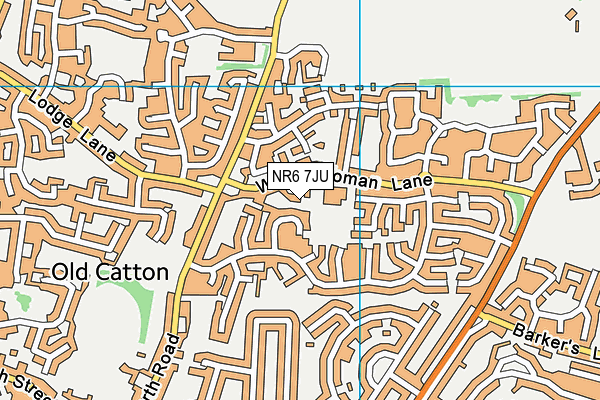 NR6 7JU map - OS VectorMap District (Ordnance Survey)