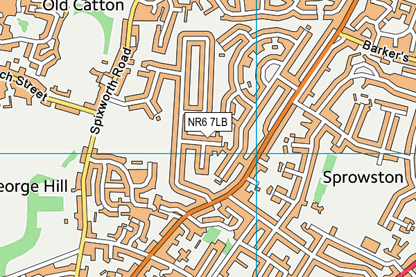 NR6 7LB map - OS VectorMap District (Ordnance Survey)