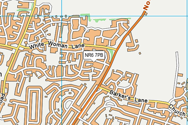 NR6 7PB map - OS VectorMap District (Ordnance Survey)