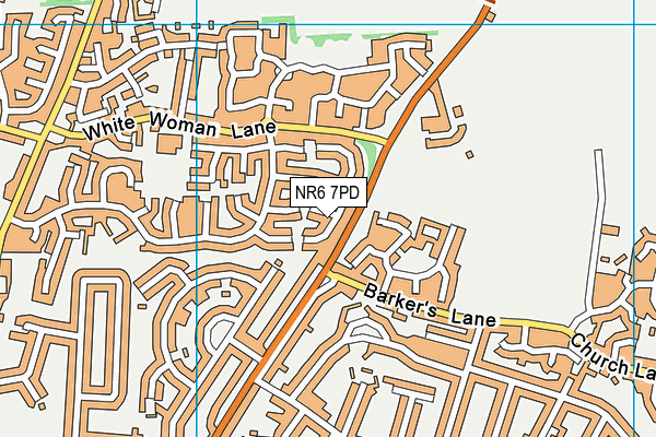 NR6 7PD map - OS VectorMap District (Ordnance Survey)