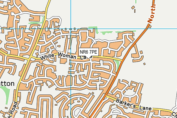 NR6 7PE map - OS VectorMap District (Ordnance Survey)