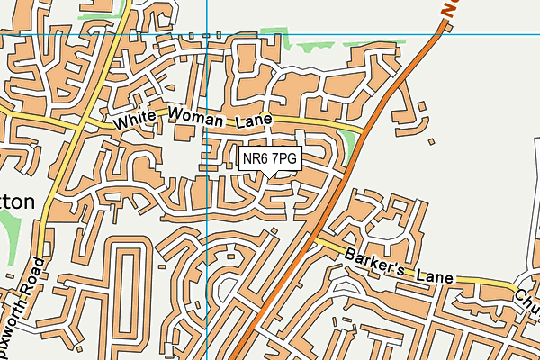 NR6 7PG map - OS VectorMap District (Ordnance Survey)