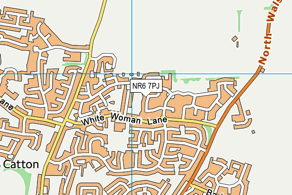 NR6 7PJ map - OS VectorMap District (Ordnance Survey)
