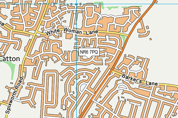 NR6 7PQ map - OS VectorMap District (Ordnance Survey)
