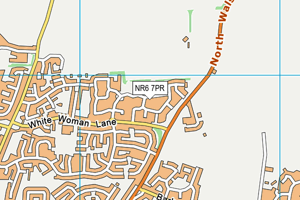NR6 7PR map - OS VectorMap District (Ordnance Survey)