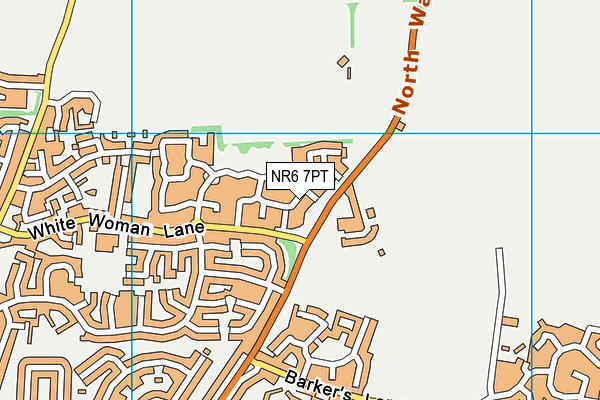 NR6 7PT map - OS VectorMap District (Ordnance Survey)