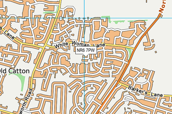 NR6 7PW map - OS VectorMap District (Ordnance Survey)