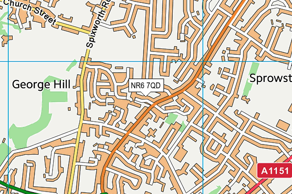 NR6 7QD map - OS VectorMap District (Ordnance Survey)