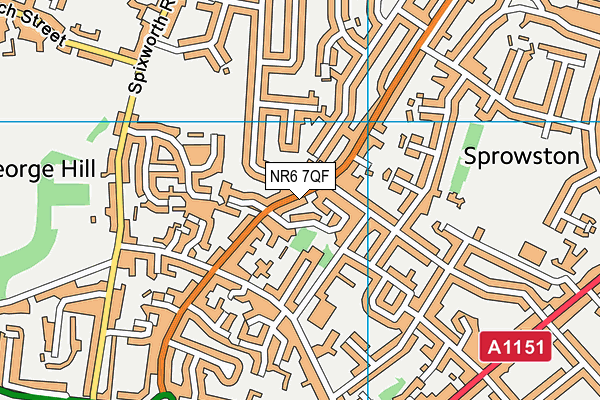 NR6 7QF map - OS VectorMap District (Ordnance Survey)