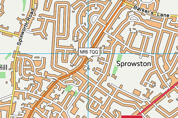 NR6 7QQ map - OS VectorMap District (Ordnance Survey)