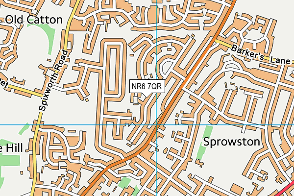 NR6 7QR map - OS VectorMap District (Ordnance Survey)