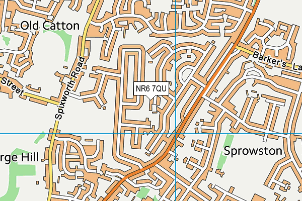 NR6 7QU map - OS VectorMap District (Ordnance Survey)