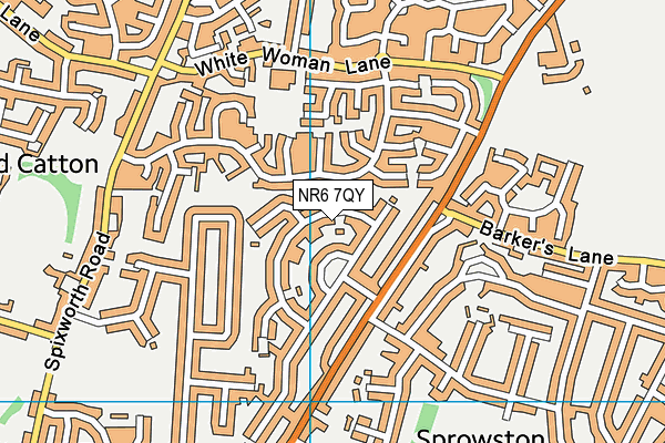 NR6 7QY map - OS VectorMap District (Ordnance Survey)