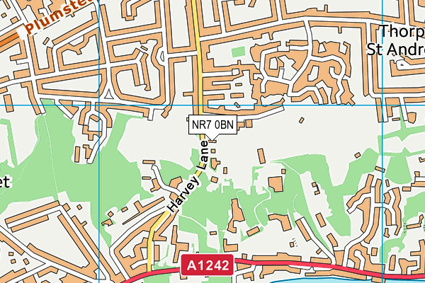 NR7 0BN map - OS VectorMap District (Ordnance Survey)