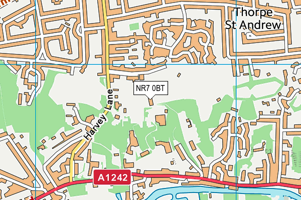 NR7 0BT map - OS VectorMap District (Ordnance Survey)