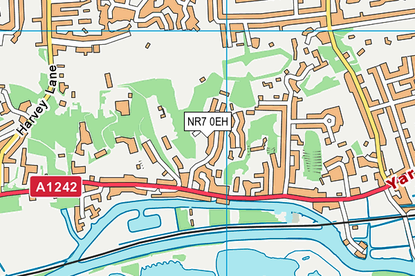 NR7 0EH map - OS VectorMap District (Ordnance Survey)
