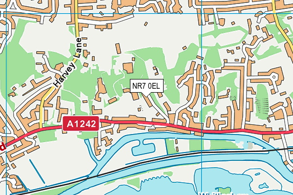 NR7 0EL map - OS VectorMap District (Ordnance Survey)