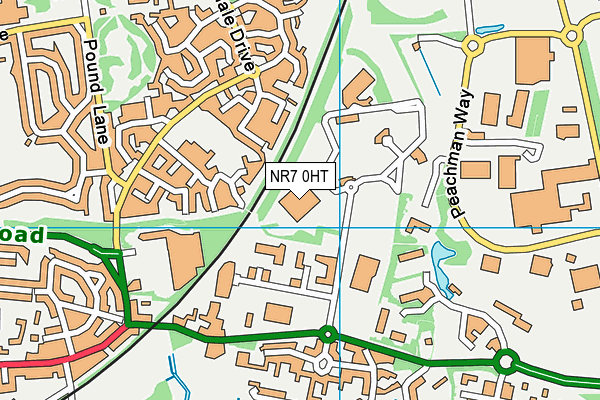 Bannatyne Health Club (Norwich) map (NR7 0HT) - OS VectorMap District (Ordnance Survey)