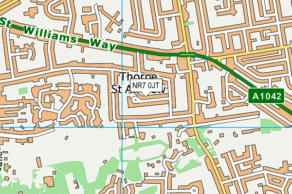 NR7 0JT map - OS VectorMap District (Ordnance Survey)