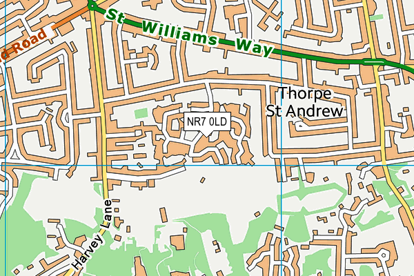 NR7 0LD map - OS VectorMap District (Ordnance Survey)