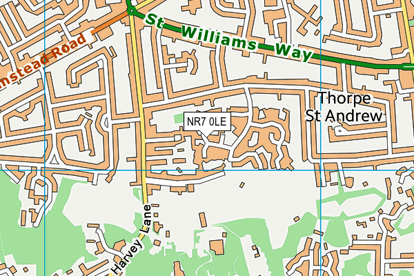 NR7 0LE map - OS VectorMap District (Ordnance Survey)