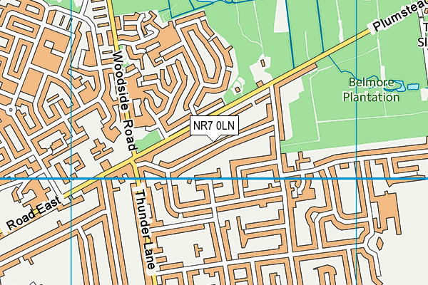 NR7 0LN map - OS VectorMap District (Ordnance Survey)