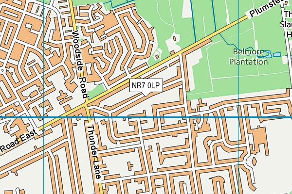 NR7 0LP map - OS VectorMap District (Ordnance Survey)