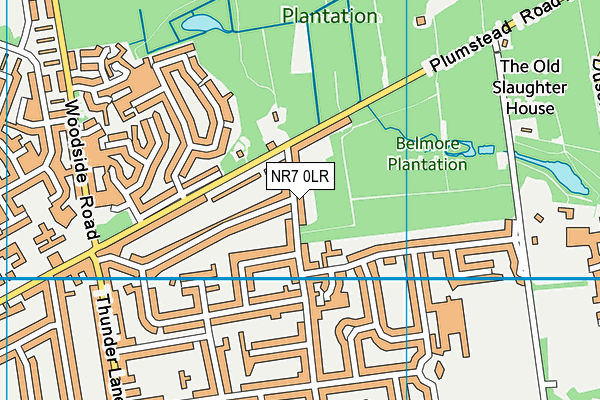 NR7 0LR map - OS VectorMap District (Ordnance Survey)