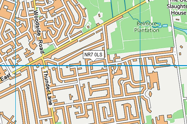 NR7 0LS map - OS VectorMap District (Ordnance Survey)