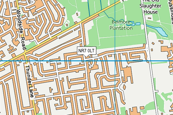 NR7 0LT map - OS VectorMap District (Ordnance Survey)
