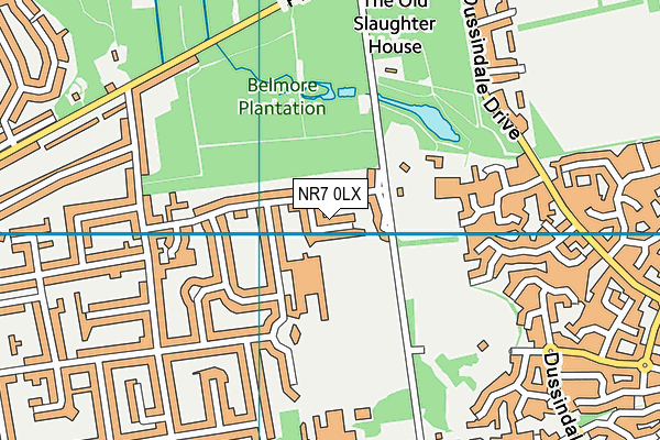 NR7 0LX map - OS VectorMap District (Ordnance Survey)