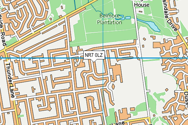 NR7 0LZ map - OS VectorMap District (Ordnance Survey)