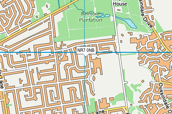 NR7 0NB map - OS VectorMap District (Ordnance Survey)