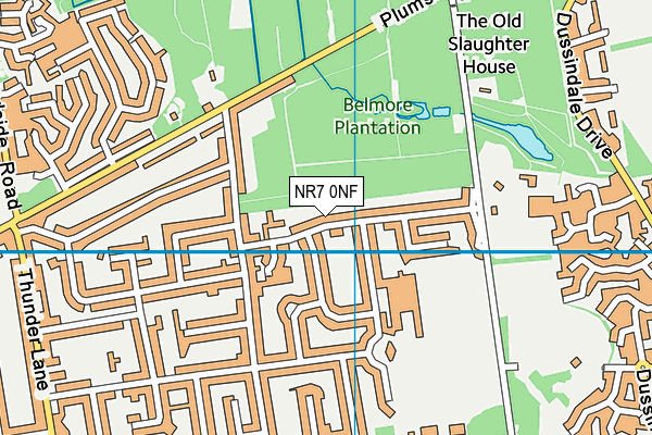NR7 0NF map - OS VectorMap District (Ordnance Survey)